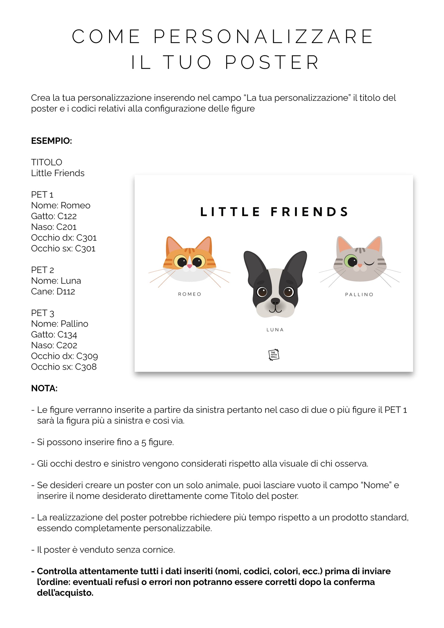 Pets Poster Personalizzabile